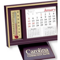 Deluxe Madison Avenue Thermometer & Desk Calendar